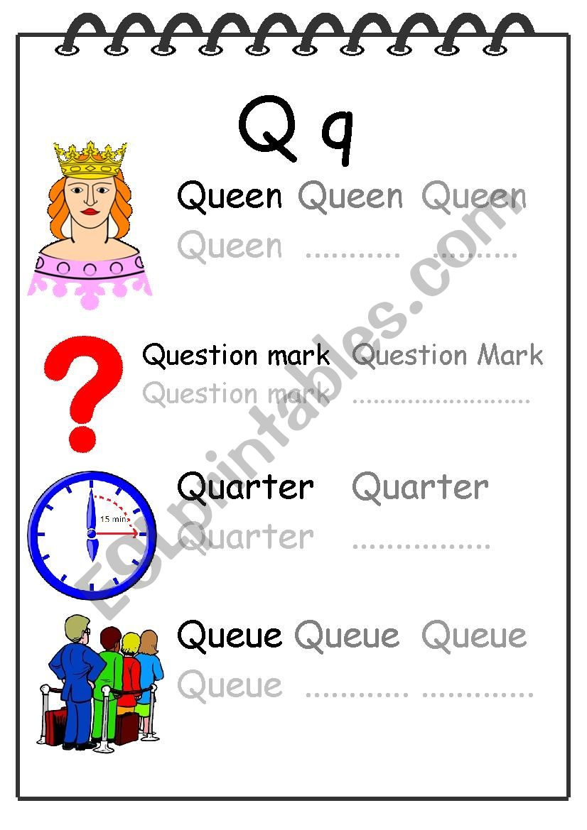 Alphabet Writing Worksheet Q worksheet