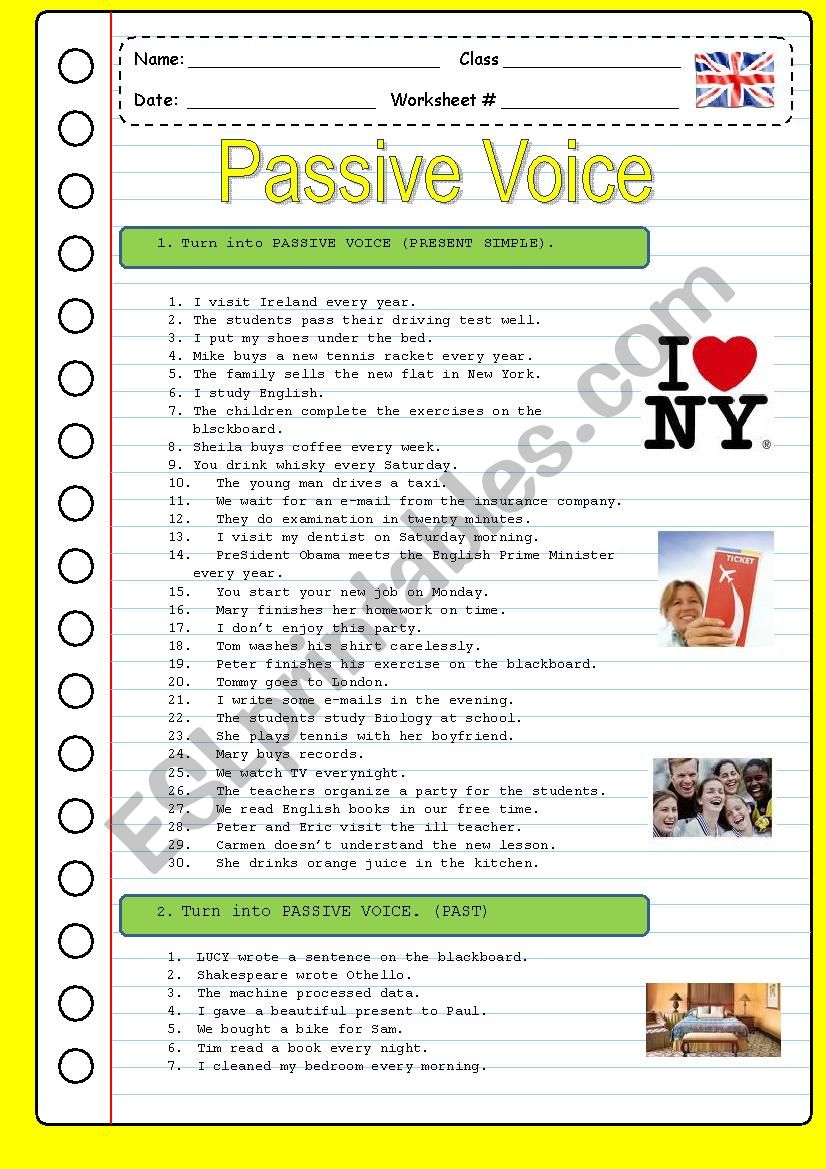 PASSIVE VOICE worksheet