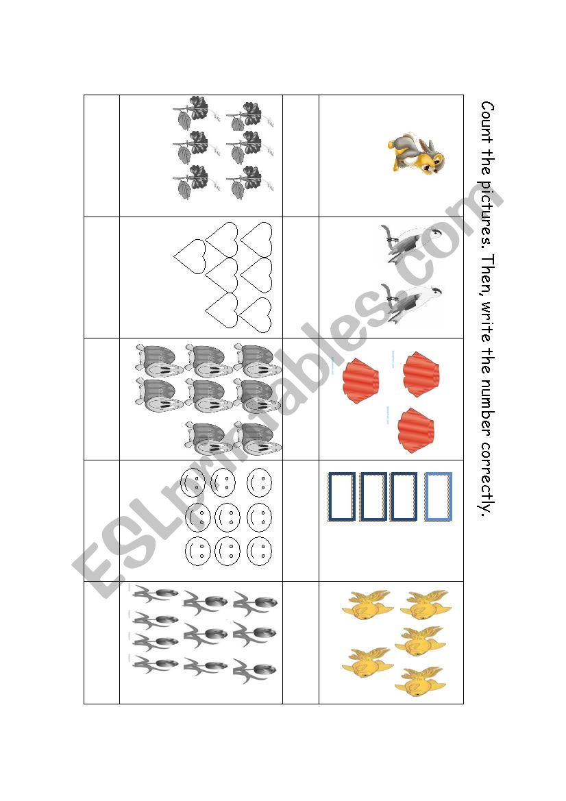 number worksheet