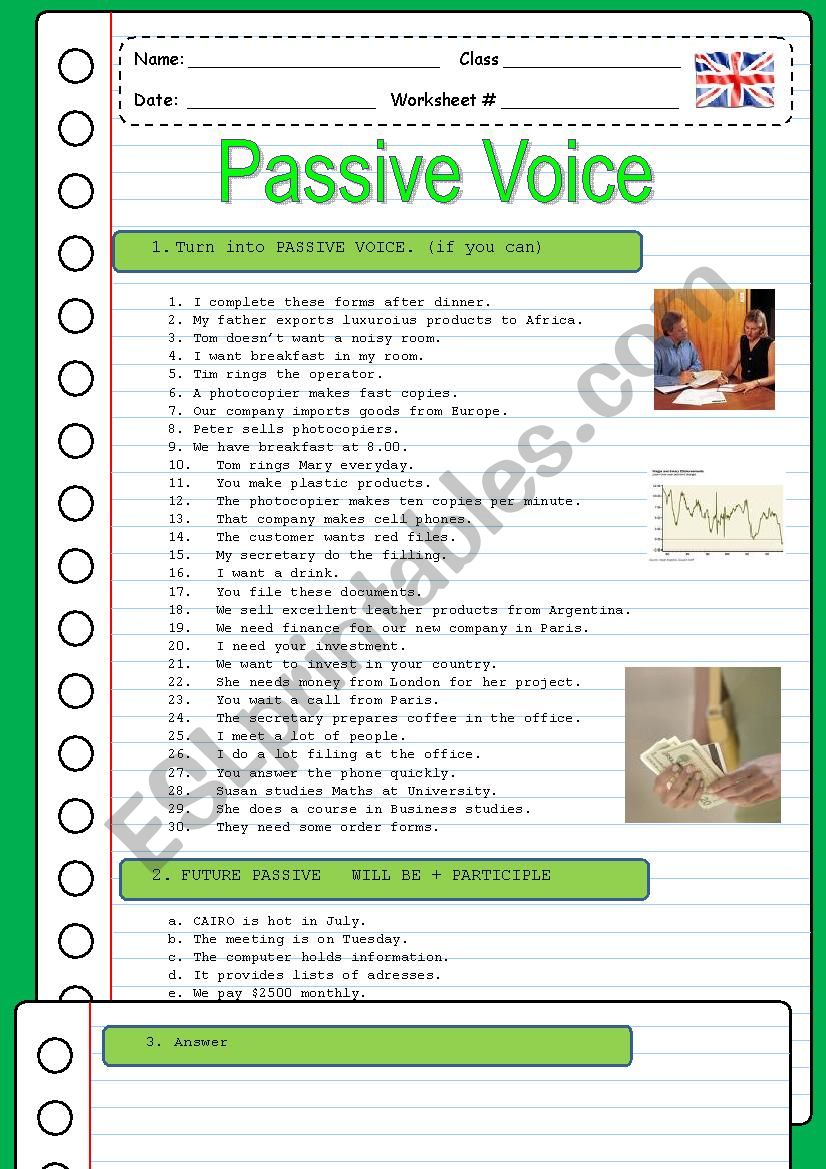 PASSIVE VOICE worksheet