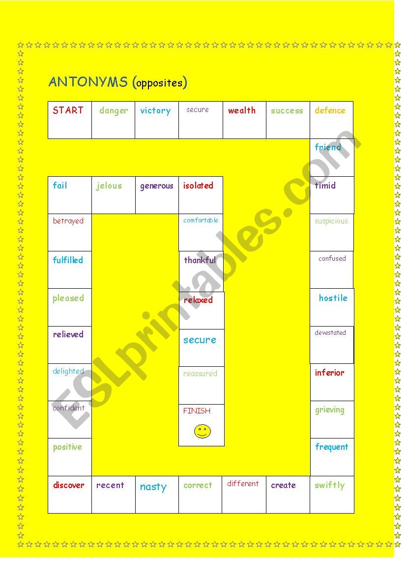 Opposites  worksheet