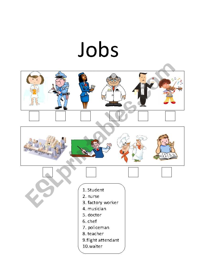 job worksheet