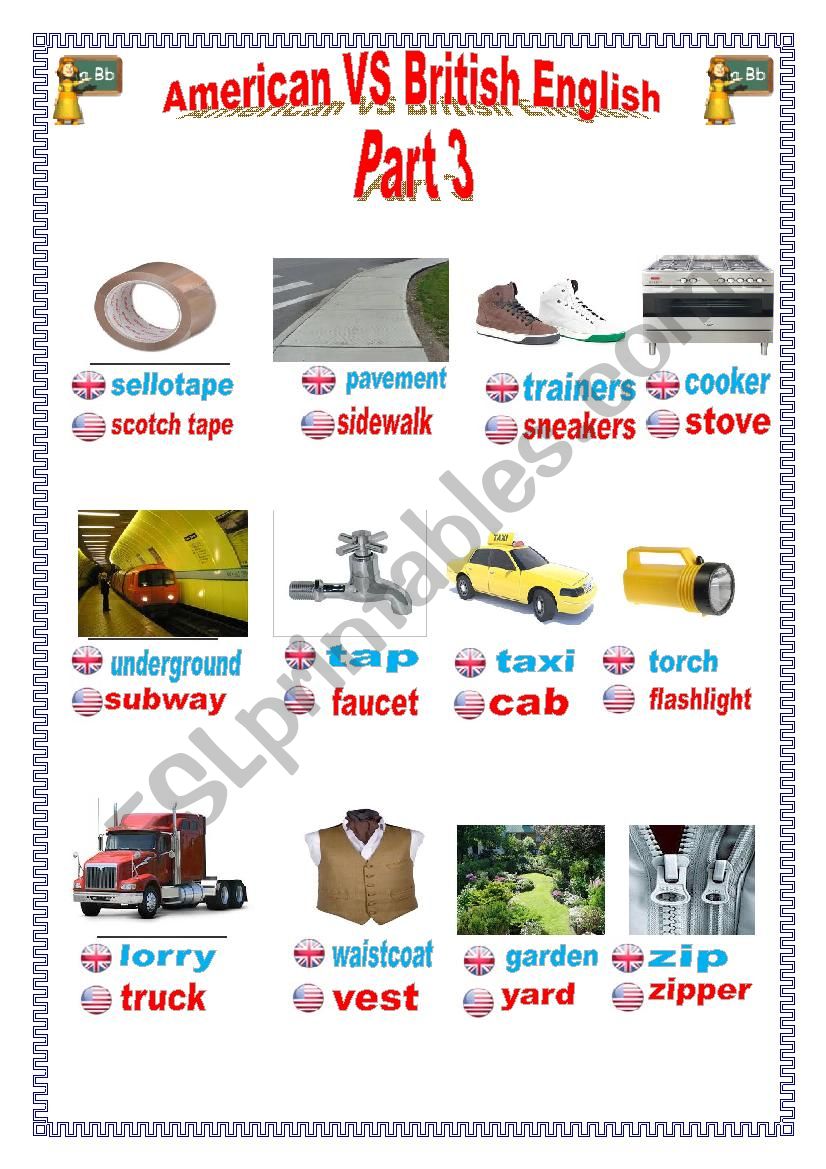  American Vs British English 3