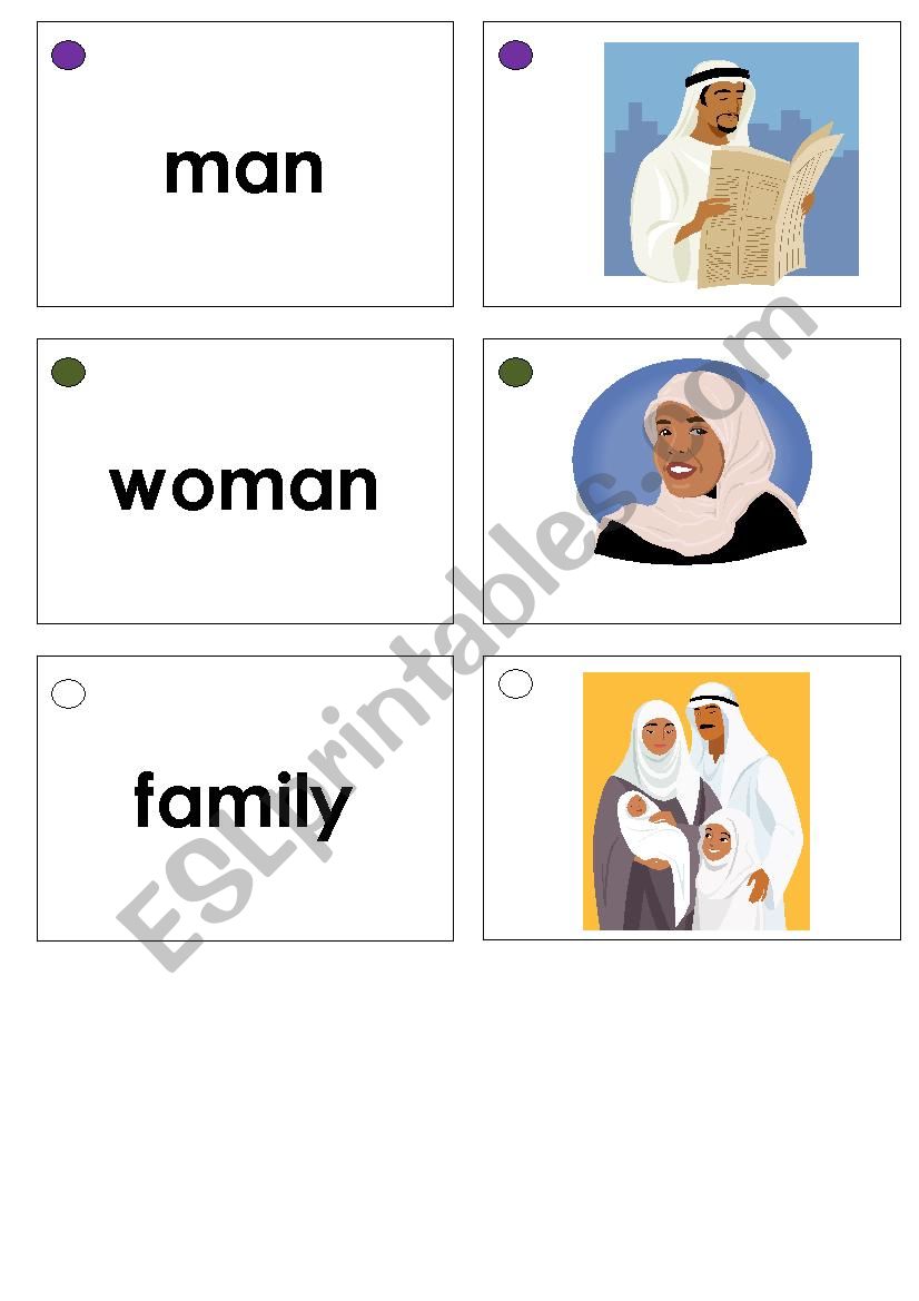 People Vocabulary Words (Islam) Memory Game