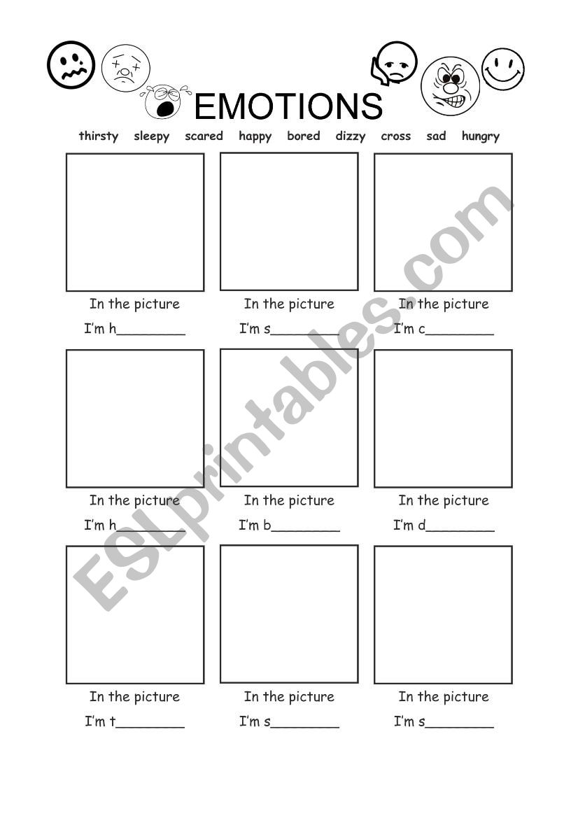 Emotions worksheet