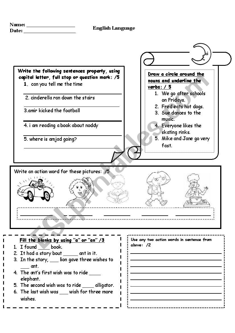 language worksheet