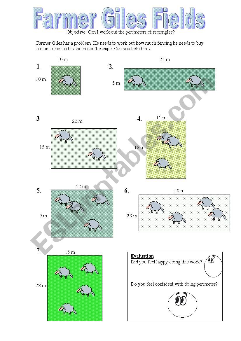 Perimeter worksheet