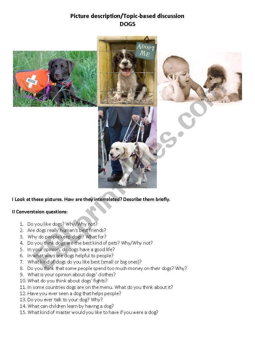 Topic-based discussion DOGS worksheet