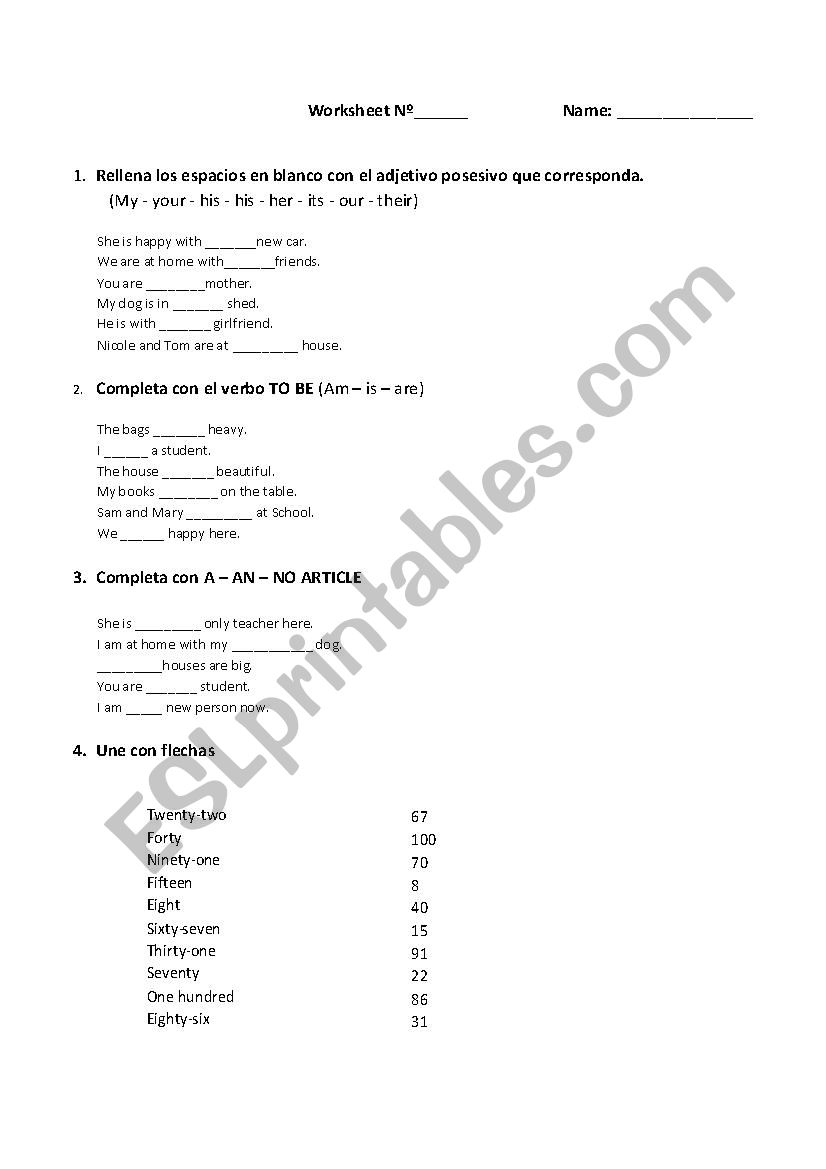 Practising! worksheet