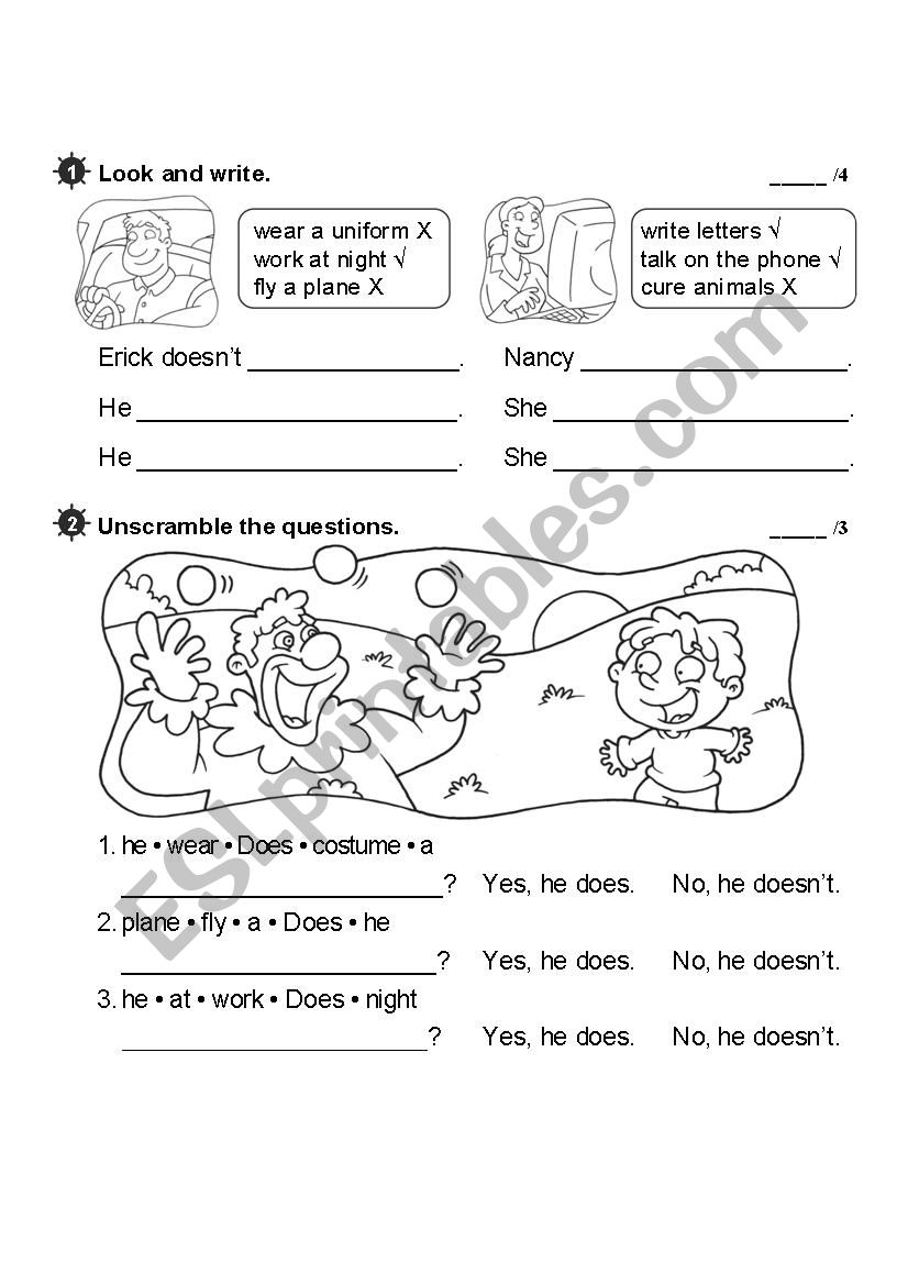 present simple worksheet