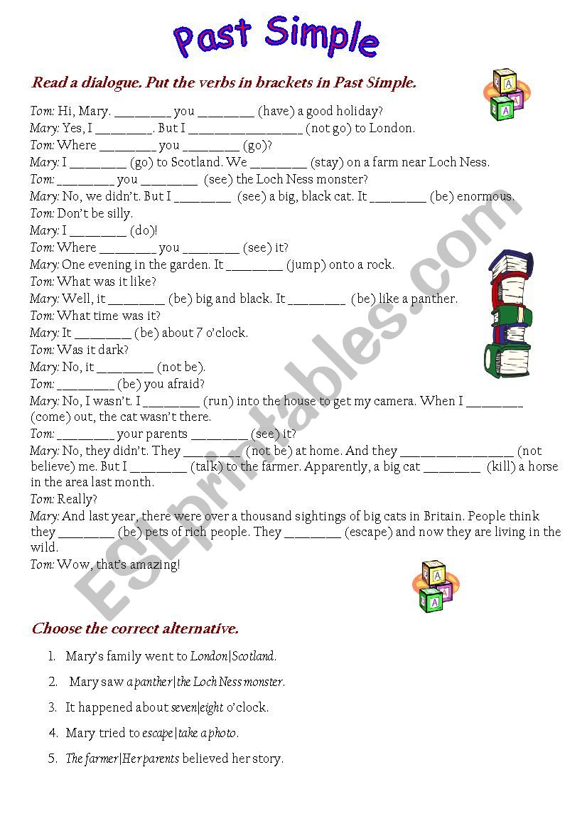 Past Simple worksheet