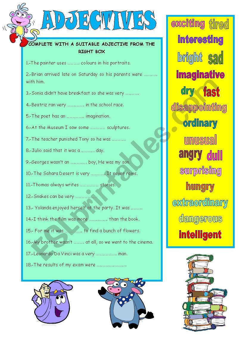 ADJECTIVES worksheet