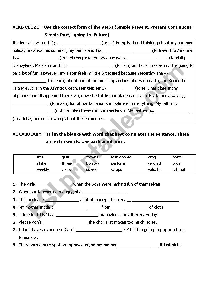 Review worksheet