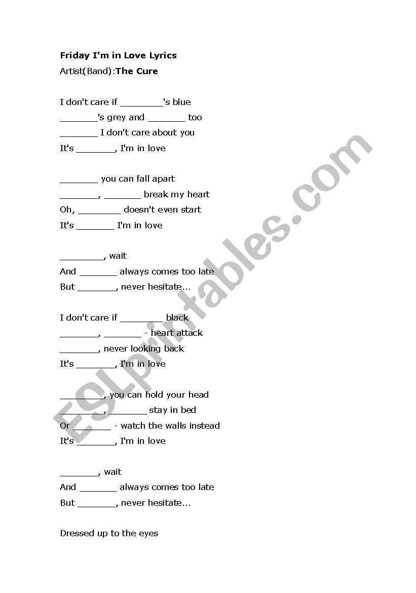 music worksheet