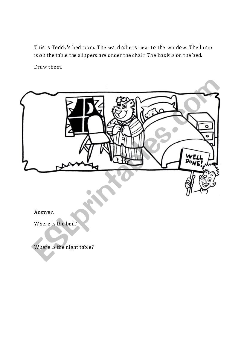 Prepositions of place worksheet