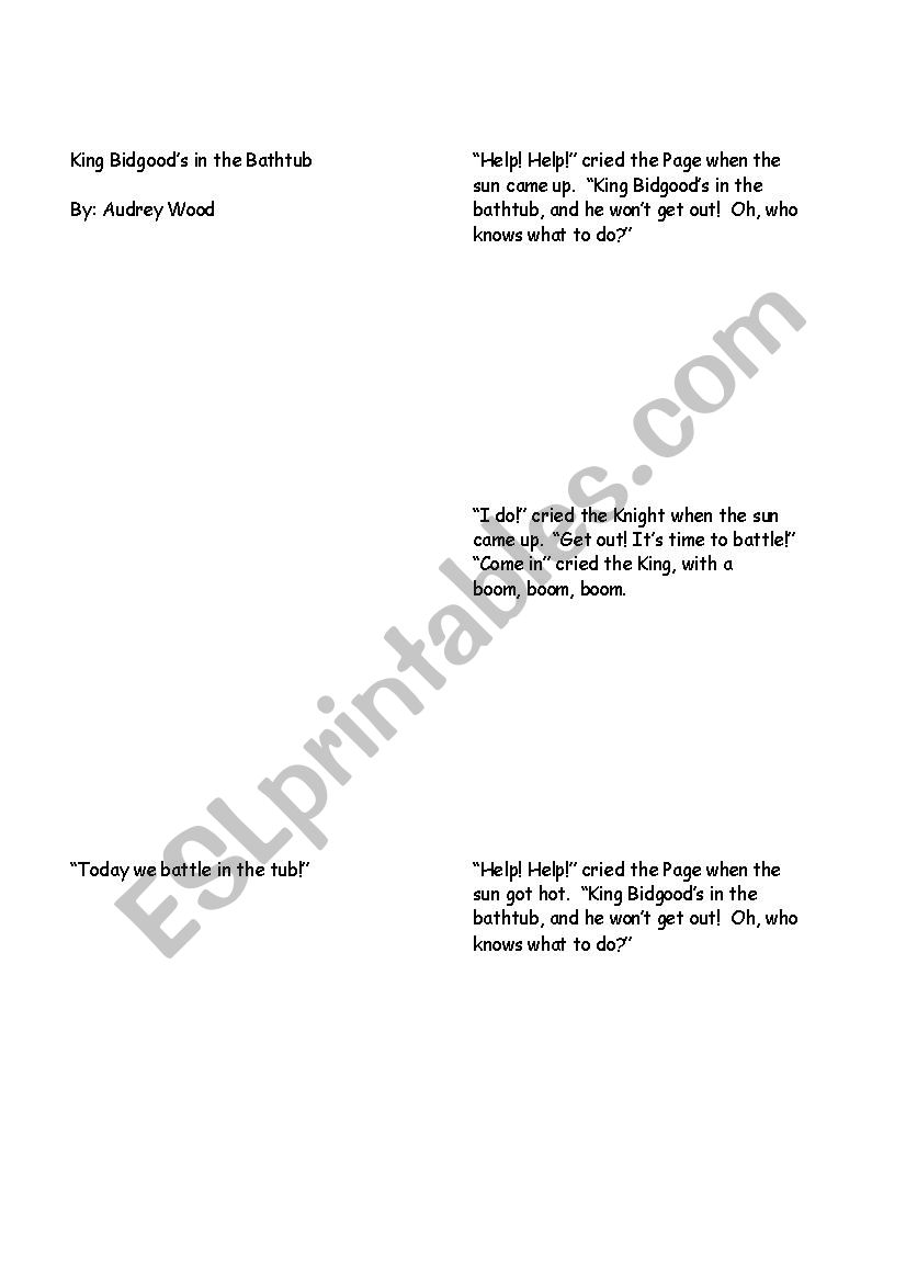 Little Color Me Pocket Book King Bidgood´s In the Bathtub ESL