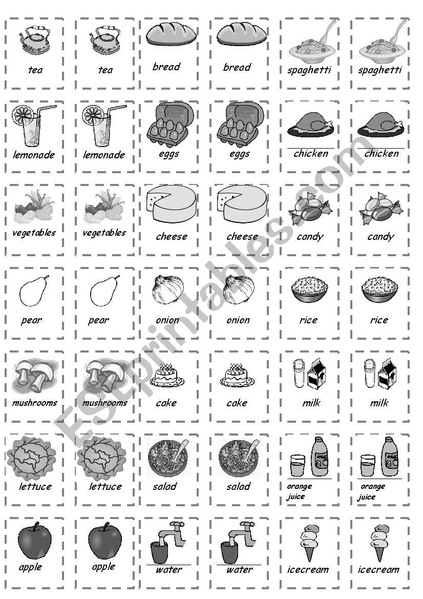 memory game worksheet