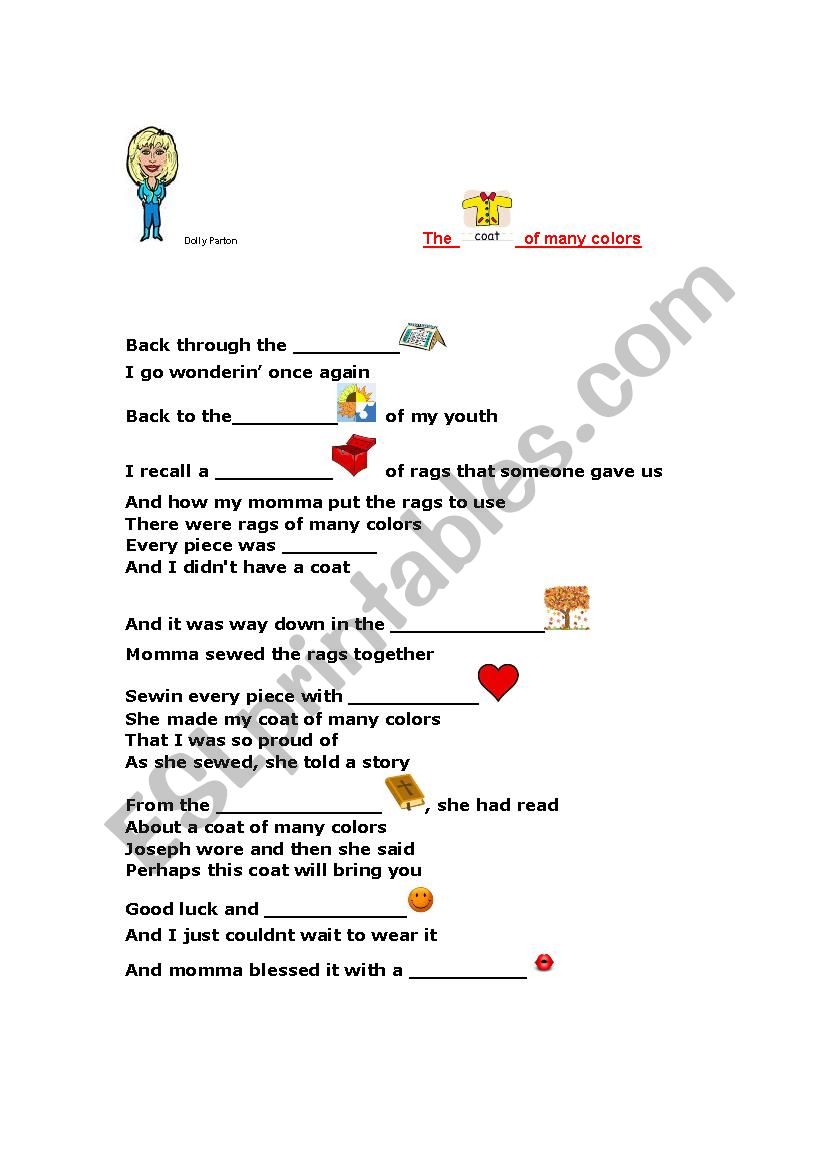 Dolly PartonÂ´s song: The coat of many colors
