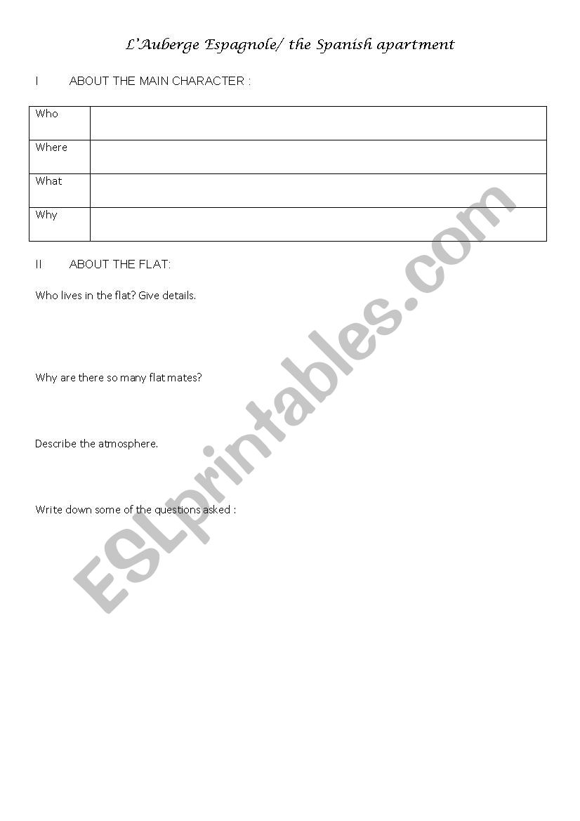 Spanish tavern, lÂ´auberge espagnole