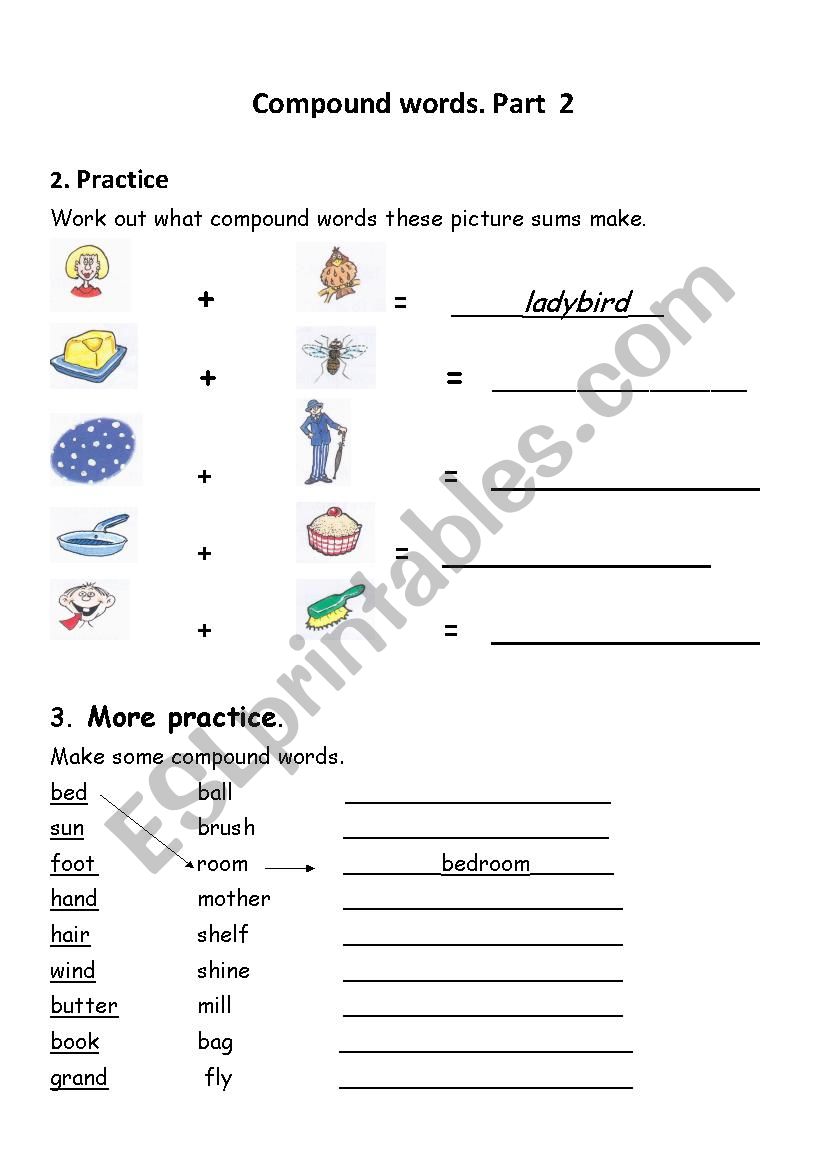 compound words 2 worksheet