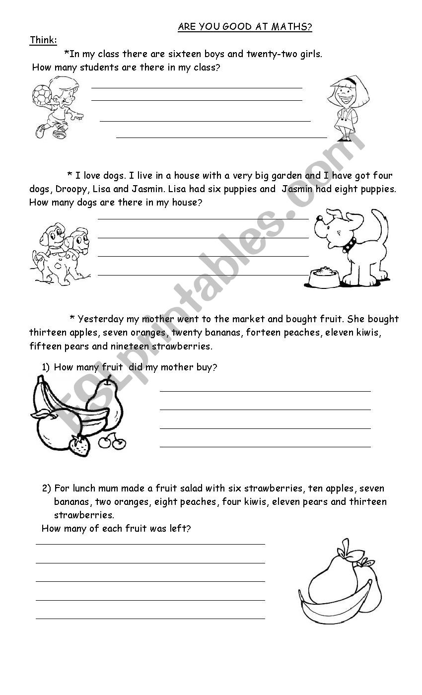 Are you good at maths? worksheet