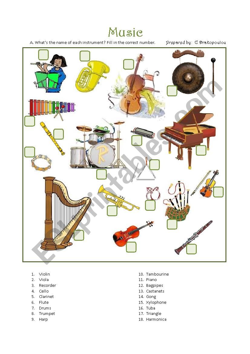 Music to my ears 1 worksheet