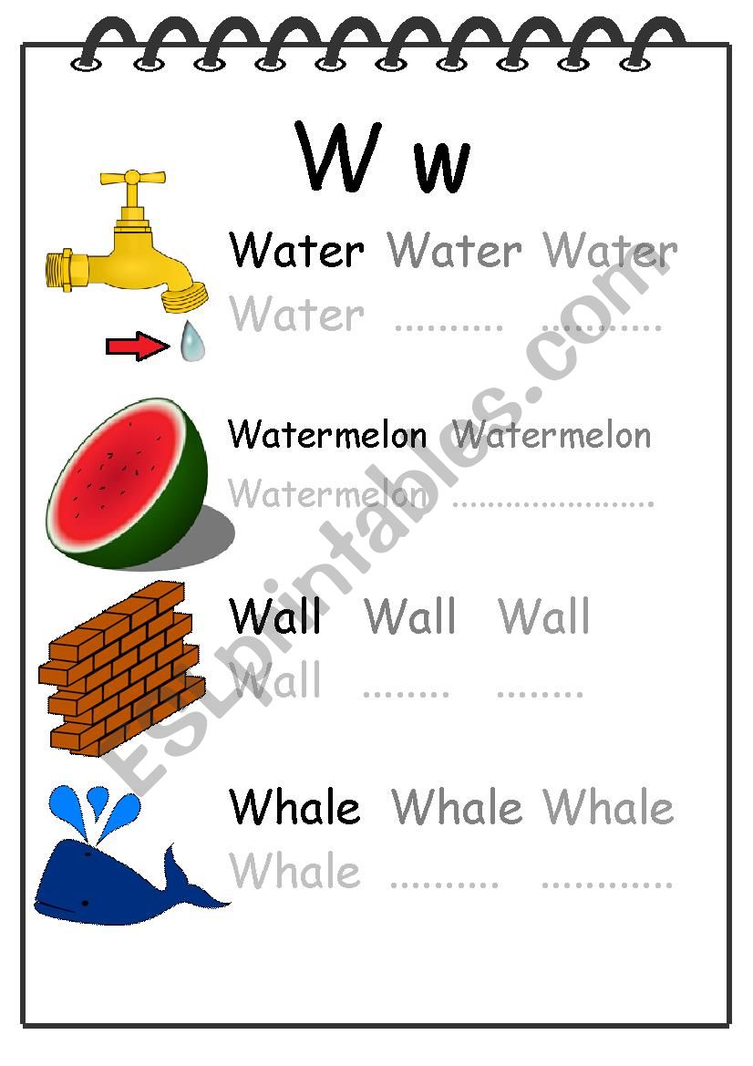 Alphabet Writing Worksheet W worksheet