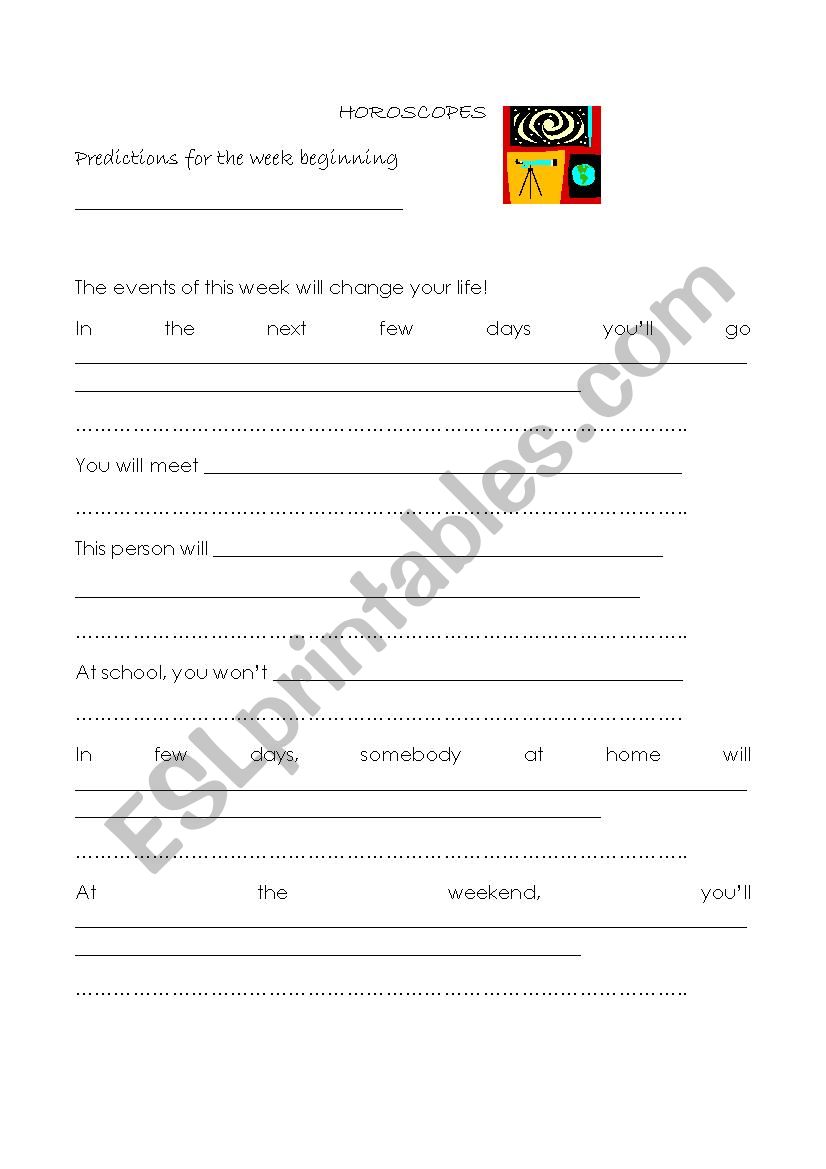 Future Excercise worksheet