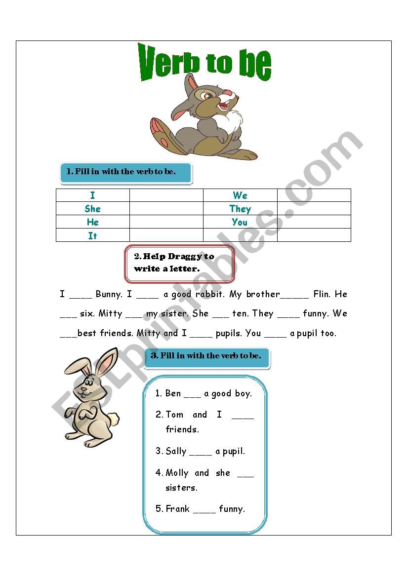 Verb to be worksheet