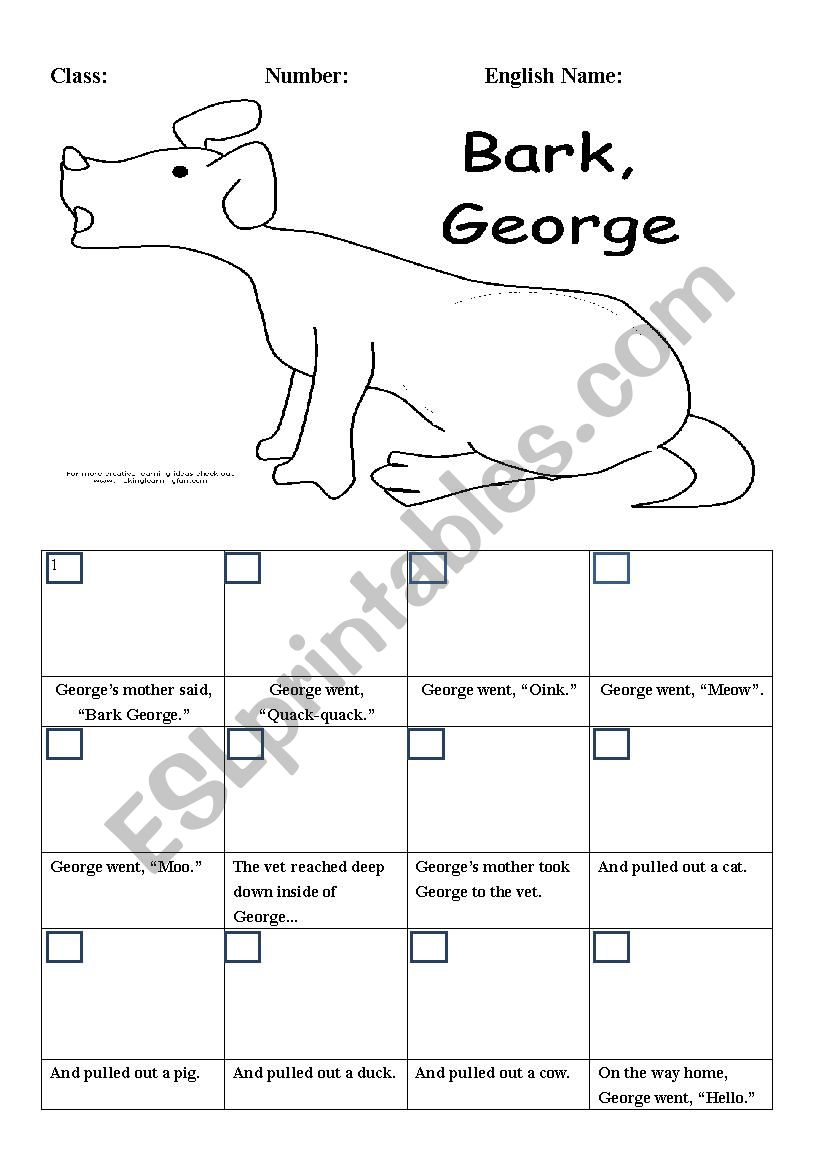 Bark Geroge (prediction and make a sequence and draw the situation)