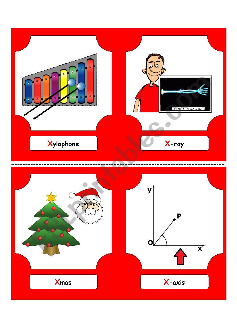 x word meaning with examples