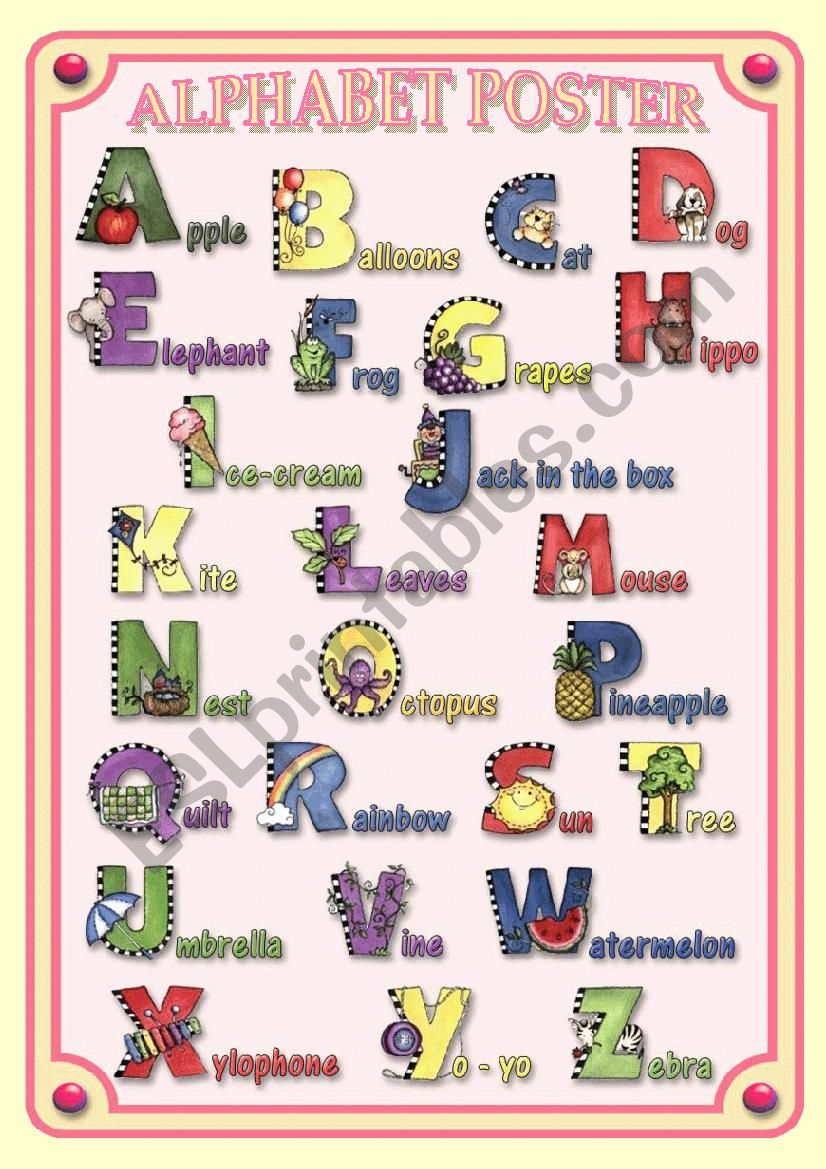 Alphabet  Poster worksheet