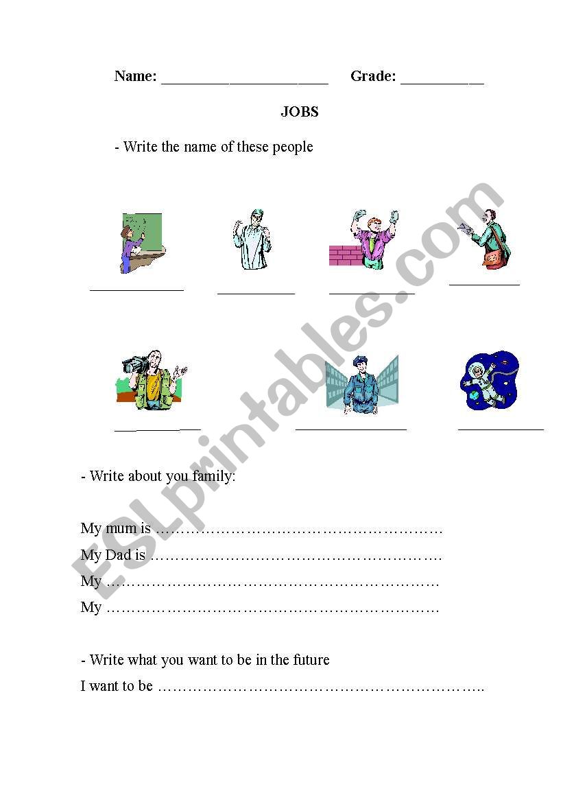 jobs worksheet