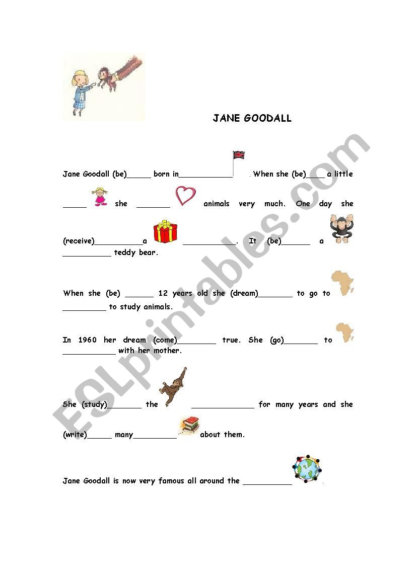 Jane Goodall worksheet