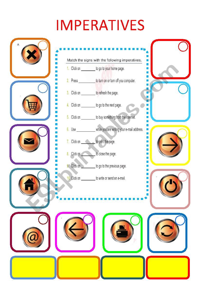 IMPERATIVES worksheet