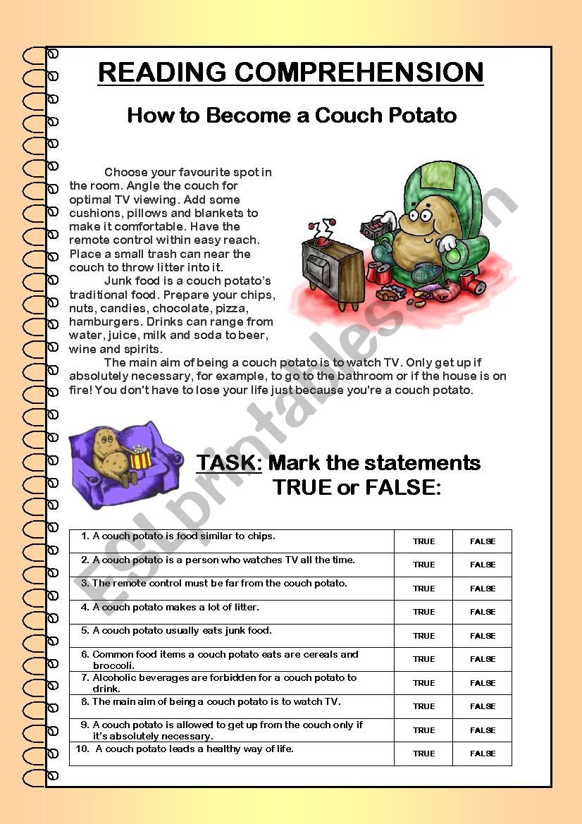 Reading true false tasks