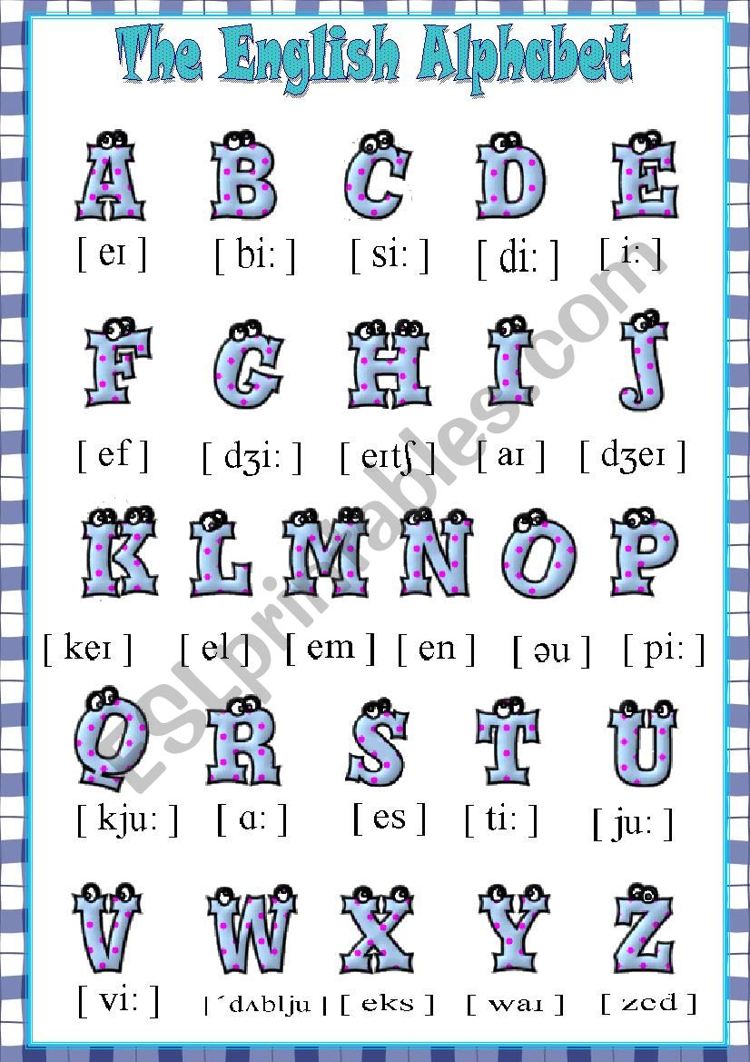 The English Alphabet worksheet