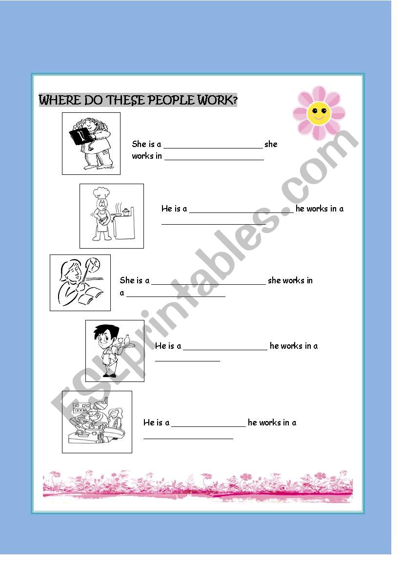 Jobs worksheet