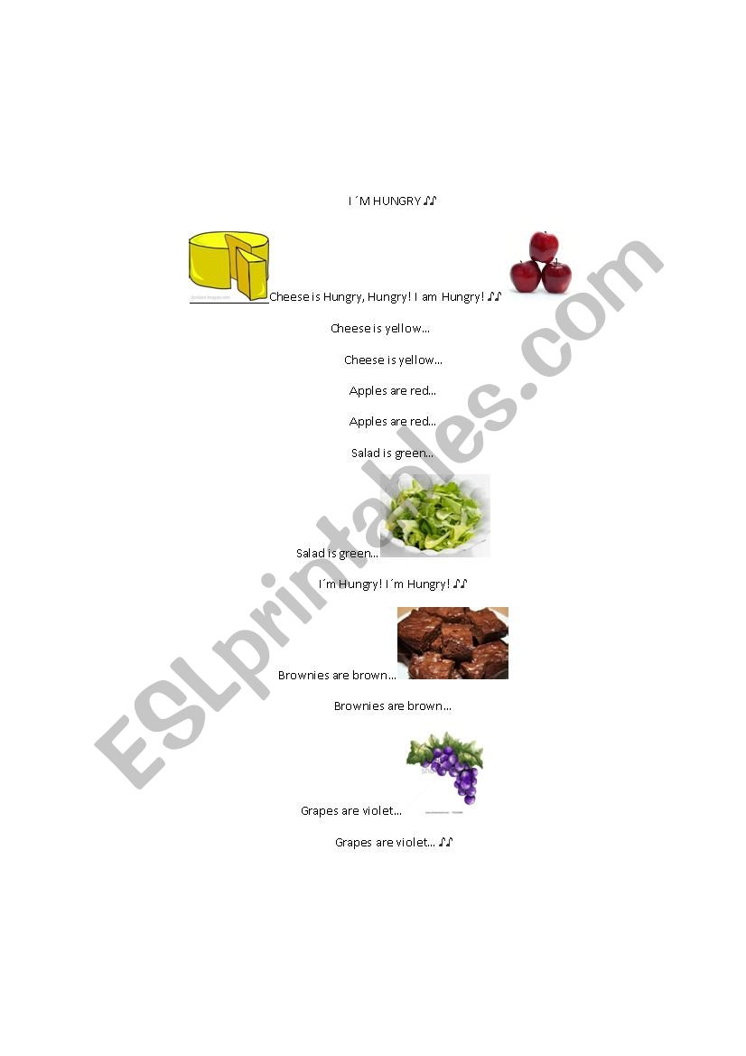 Foods worksheet