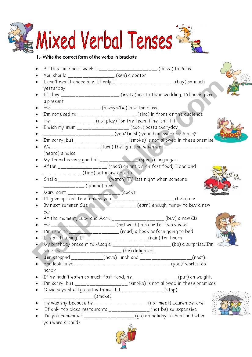 vERB TENSE worksheet