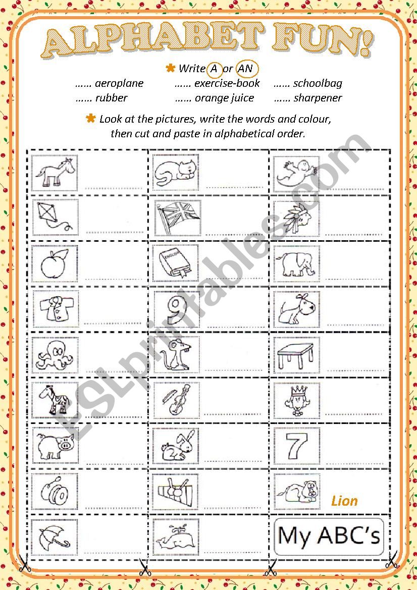 Alphabet  Fun * 2 * worksheet