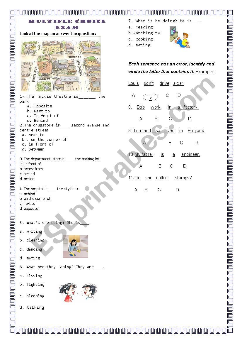 exam on present perfect continuous