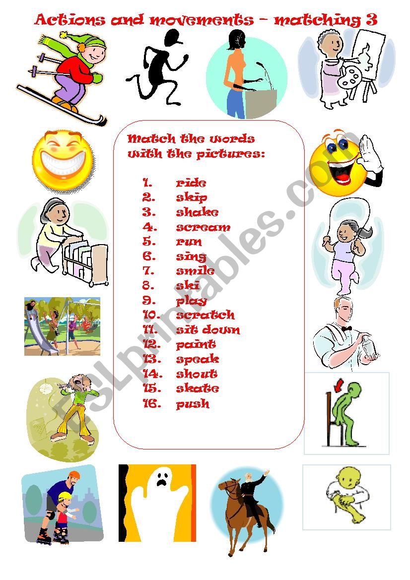 ACTIONS & MOVEMENTS - matching 3