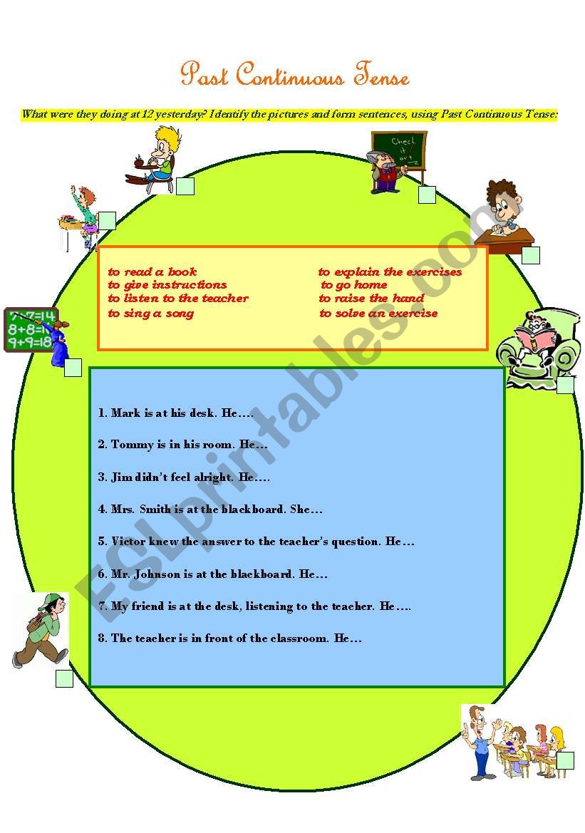 PAST CONTINUOUS TENSE worksheet