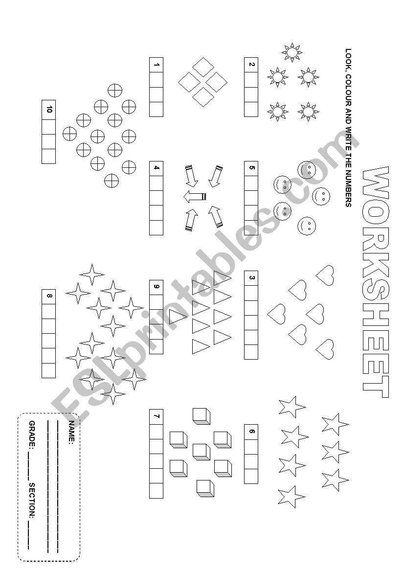 NUMBERS  worksheet