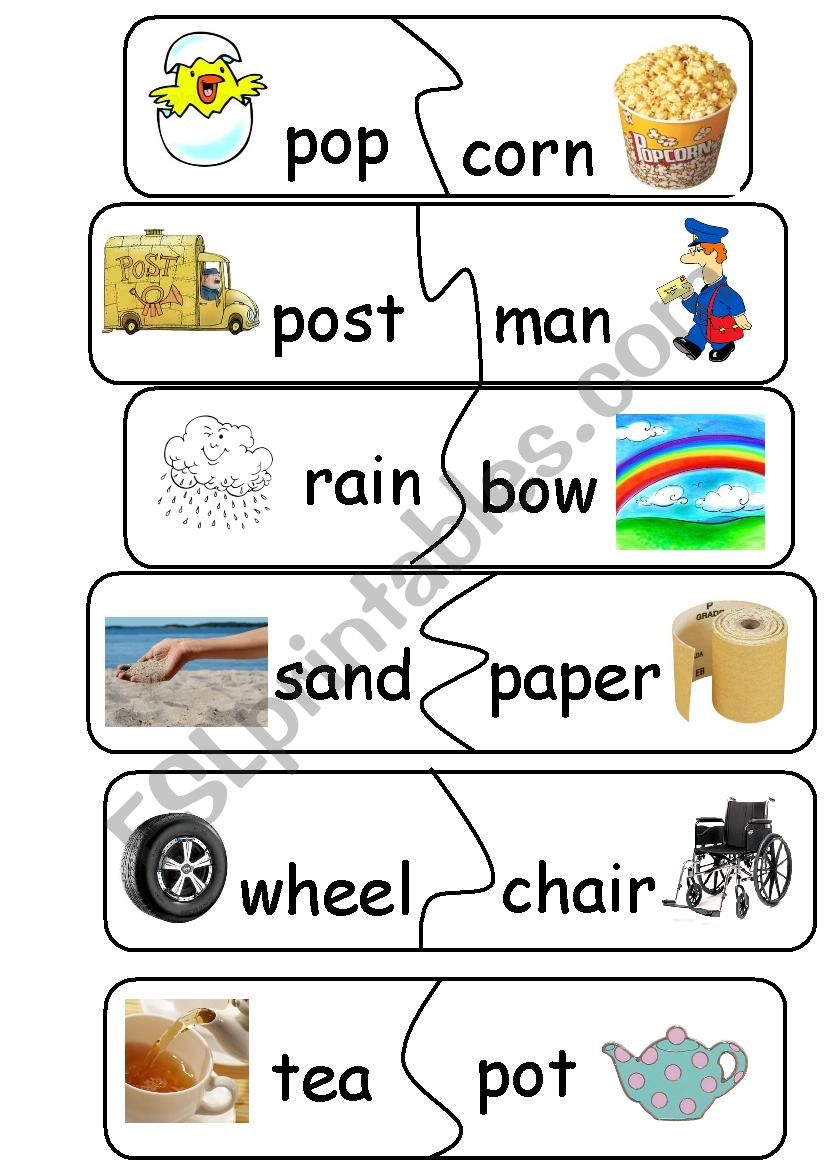 Compound Words / Game - set 1 worksheet