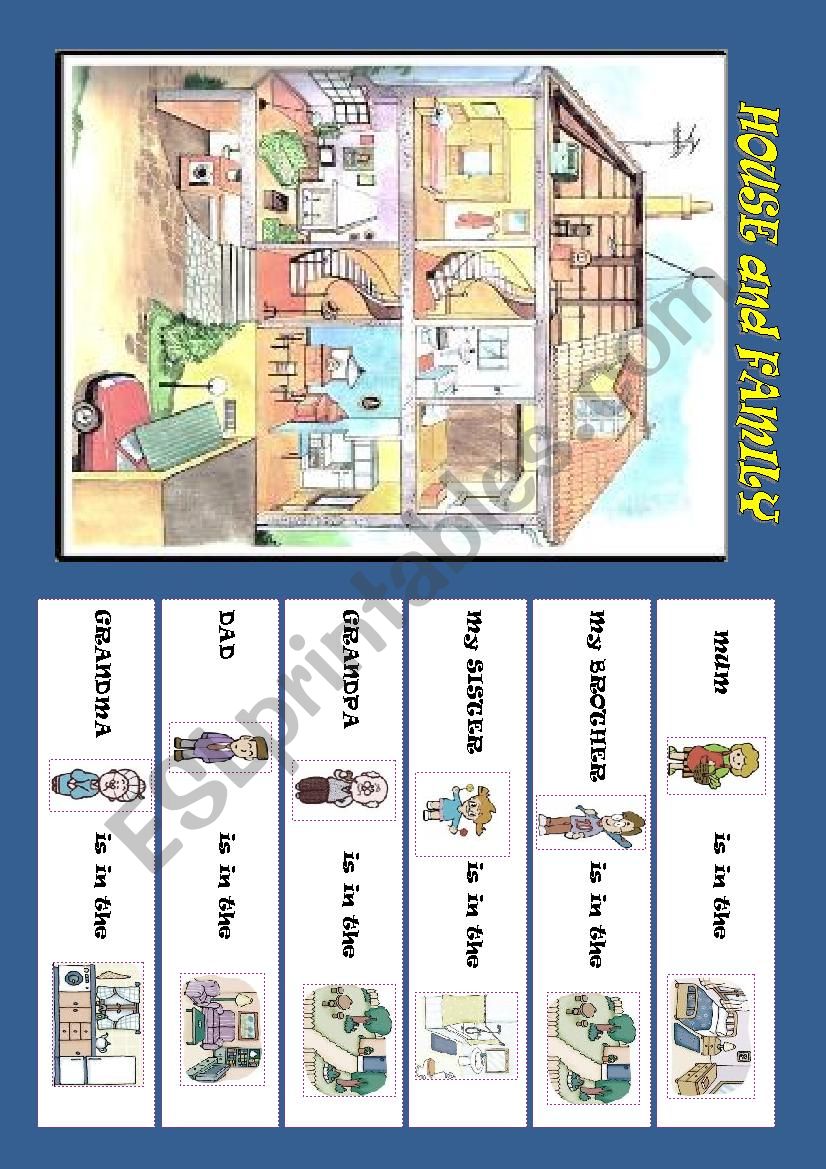 House and Family 1/2 worksheet