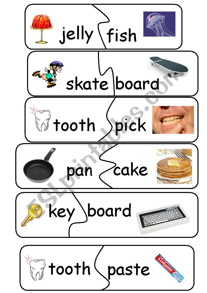 Compund Words/Game - set 4 worksheet