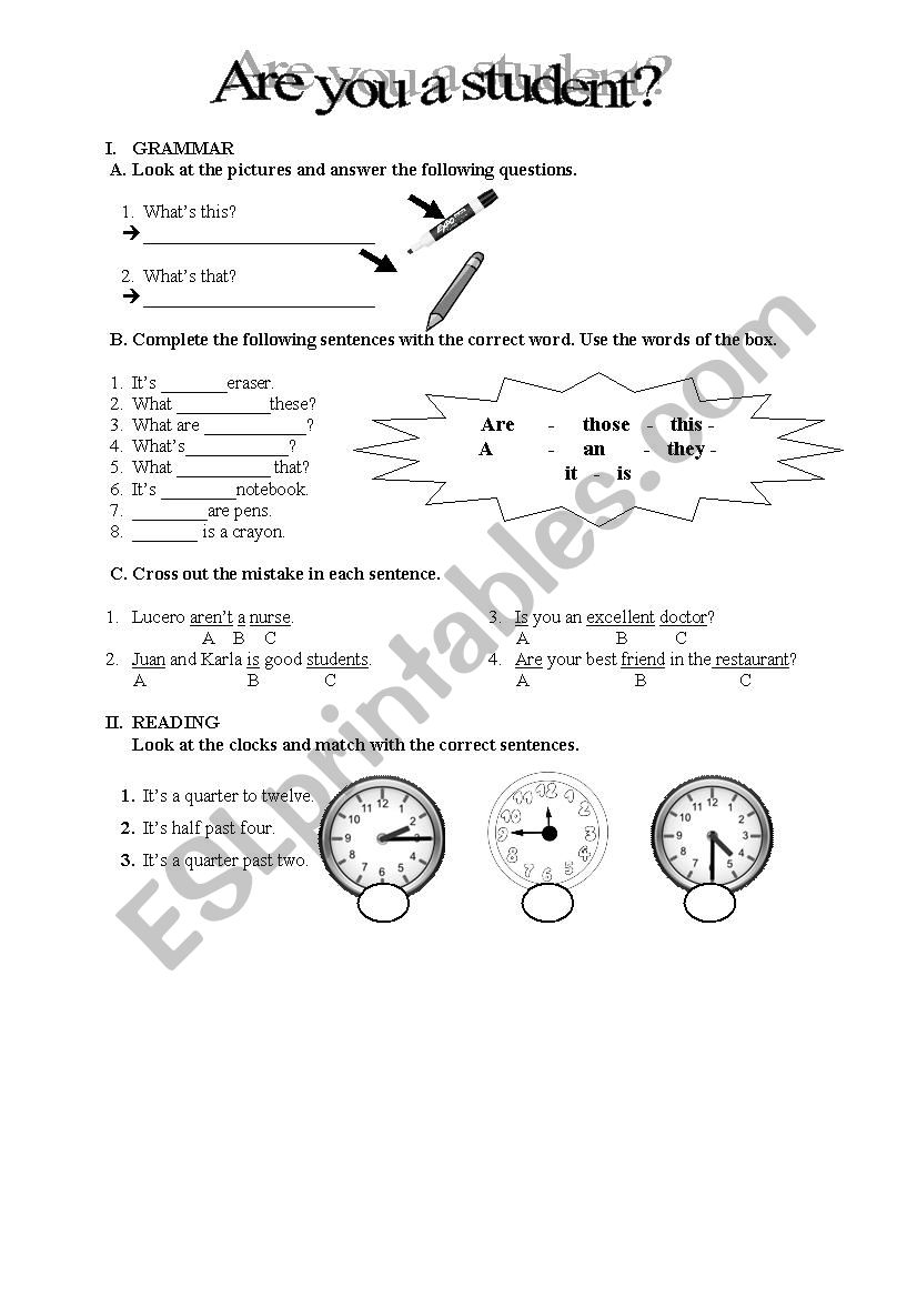 what time is it? worksheet