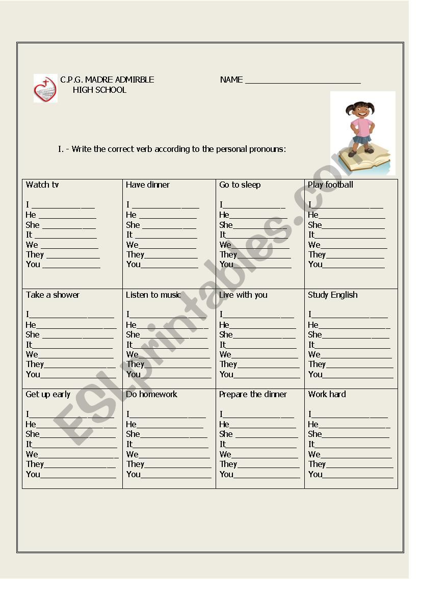 PRESENT SIMPLE worksheet